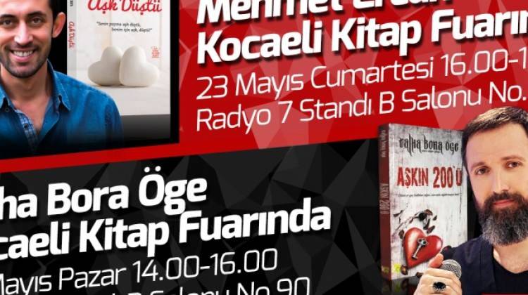 Talha Bora Öge ve Mehmet Ercan Kocaeli Kitap Fuarında