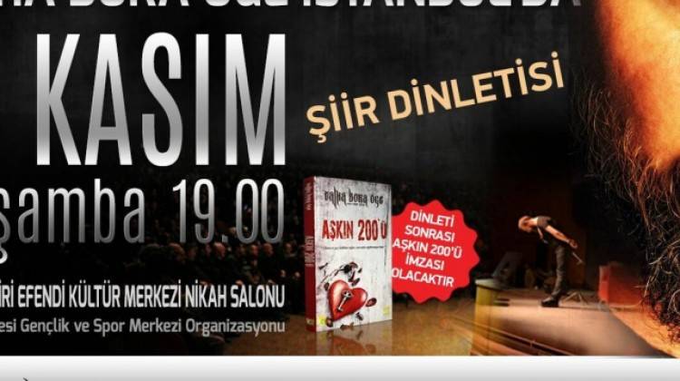 Radyo 7’nin Gölgesi Talha Bora Öge 12 Kasım' da İstanbul'da